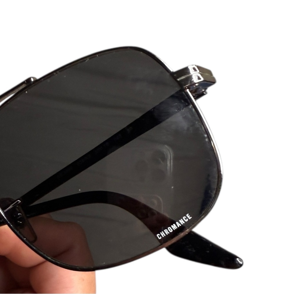 Ray Ban Polarized Polished Gunmetal Wide Sunglasses RB3699 - Picture 3 of 7